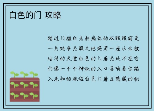 白色的门 攻略
